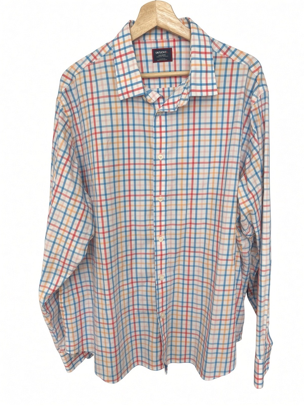 UNTUCKit Men's Plaid Button-Up Shirt XXL Like New